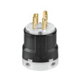 Crouse-Hinds AH3431N Eaton locking plug, #16-12 AWG, 30A, Industrial, 120/208V, Back wiring, Black, white, Safety grip, Non-NEMA, Four-pole, Four-wire, Glass-filled nylon, 0.63 to 1.16 in