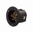 Crouse-Hinds AHL2130FI Eaton locking flanged inlet, #14-8 AWG, 30A, Industrial, 120/208V, Back wiring, Black, L21-30, Four-pole, Five-wire, Nylon