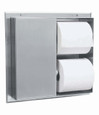 Bobrick B-386 Partition-Mounted Multi-Roll Toilet Tissue Dispenser (Serves 2 Compartments)