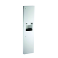 Bobrick B-38032 Semi-Recessed Paper Towel Dispenser/Waste Receptacle