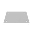 Milbank 1010FLC Blank Flush Cover Type 1 10x10 Screw Cover ANSI 61 Gray Steel Flange 3/4 Inch On All Sides