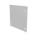 Milbank 1010FLC Blank Flush Cover Type 1 10x10 Screw Cover ANSI 61 Gray Steel Flange 3/4 Inch On All Sides