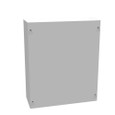 Milbank 10124-SC1-NK 12x4X10 Screw Cover Type 1 UL Listed Steel No Knockouts ANSI 61 Gray Cover With Teardrop Slots Mounting Holes In Back