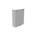 Milbank 12164-HC3R 16x4X12 Hinge Cover Type 3R UL Labeled Steel Knockouts ANSI 61 Gray Formed Hinges Padlocking Flip Latch Emboss Mounting Holes In Back