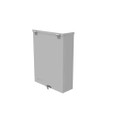 Milbank 12164-HC3R 16x4X12 Hinge Cover Type 3R UL Labeled Steel Knockouts ANSI 61 Gray Formed Hinges Padlocking Flip Latch Emboss Mounting Holes In Back