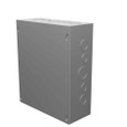 Milbank 10124-SC1-NP 12x4X10 Screw Cover Type 1 UL Listed Steel Knockouts No Paint Cover With Teardrop Slots Mounting Holes In Back