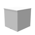 Milbank 121212-SC3R-NK 12x12x12 Screw Cover Type 3R UL Listed Steel No Knockouts ANSI 61 Gray Quad D Knockout For Lock Emboss Mounting Holes In Back