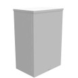 Milbank 12188-SC3R 18x8x12 Screw Cover Type 3R UL Listed Steel Knockouts ANSI 61 Gray Quad D Knockout For Lock Emboss Mounting Holes In Back