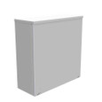 Milbank 16166-SC3R-NK 16x6x16 Screw Cover Type 3R UL Listed Steel No Knockouts ANSI 61 Gray Quad D Knockout For Lock Emboss Mounting Holes In Back