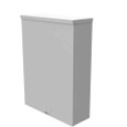 Milbank 12164-SC3R-NK 16x4X12 Screw Cover Type 3R UL Listed Steel No Knockouts ANSI 61 Gray Quad D Knockout For Lock Emboss Mounting Holes In Back
