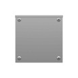 Milbank 121212-SC3R-NK-NP 12x12x12 Screw Cover Type 3R UL Listed Steel No Knockouts No Paint Quad D Knockout For Lock Emboss Mounting Holes In Back