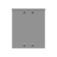 Milbank 10124-SC3R-NK 12x4X10 Screw Cover Type 3R UL Listed Steel No Knockouts ANSI 61 Gray Quad D Knockout For Lock Emboss Mounting Holes In Back