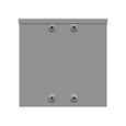 Milbank 10106-SC3R-NK 10x6x10 Screw Cover Type 3R UL Listed Steel No Knockouts ANSI 61 Gray Quad D Knockout For Lock Emboss Mounting Holes In Back