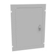Milbank 1824TSC Surface Mount Cover Type 1 18x24 Screw Cover ANSI 61 Gray Steel Hinged Door Key Locking Slam Latch