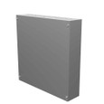 Milbank 18184-SC1-NP 18x4X18 Screw Cover Type 1 UL Listed Steel Knockouts No Paint Cover With Teardrop Slots Mounting Holes In Back