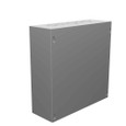 Milbank 12124-SC1-NP 12x4X12 Screw Cover Type 1 UL Listed Steel Knockouts No Paint Cover With Teardrop Slots Mounting Holes In Back