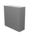 Milbank 12124-SC1-NP 12x4X12 Screw Cover Type 1 UL Listed Steel Knockouts No Paint Cover With Teardrop Slots Mounting Holes In Back