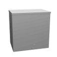 Milbank 12128-SC3R-NK-NP 12x8x12 Screw Cover Type 3R UL Listed No Knockouts No Paint Quad D Knockout For Lock Emboss Mounting Holes In Back