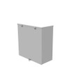 Milbank 18188-HC3R 18x8x18 Hinge Cover Type 3R UL Listed Steel Knockouts ANSI 61 Gray Formed Hinges Padlocking Flip Latch Emboss Mounting Holes In Back