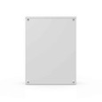 Milbank 18246-TC3R 24X6x18 Hinge Cover Type 3R UL Listed Steel No Knockouts ANSI 61 Gray Back Panel Weld Studs Draw Shield Emboss Mounting Holes In Back Padlocking Draw Latch Quad D Knockout For Lock