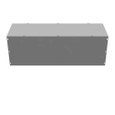 Milbank 121236-GSC1 12x36x12 Screw Cover Wireway Type 1 UL Listed Steel Knockouts ANSI 61 Gray