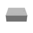 Milbank 18186-HC1-NK 18x6x18 Hinge Cover Type 1 UL Listed Steel No Knockouts ANSI 61 Gray Flush Pull Ring Formed Hinges Mounting Holes In Back