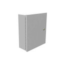 Milbank 10124-LC1 12x4X10 Hinge Cover Type 1 UL Listed Steel No Knockouts ANSI 61 Gray Continuous Hinge Slotted Quarter Turn Latch