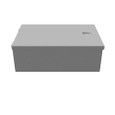 Milbank 1284-HC1 8x4X12 Hinge Cover Type 1 UL Listed Steel Knockouts ANSI 61 Gray Flush Pull Ring Formed Hinges Mounting Holes In Back