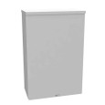 Milbank 12186-SC3R-NK 18x6x12 Screw Cover Type 3R UL Listed Steel No Knockouts ANSI 61 Gray Quad D Knockout For Lock Emboss Mounting Holes In Back