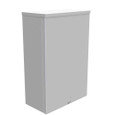 Milbank 12186-SC3R-NK 18x6x12 Screw Cover Type 3R UL Listed Steel No Knockouts ANSI 61 Gray Quad D Knockout For Lock Emboss Mounting Holes In Back