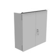 Milbank 363612-CT3R-SP4 36x12x36 Hinge Cover Type 3R UL Listed Steel No Knockouts ANSI 61 Gray Special Draw Shield Installed Padlocking 3 Point Handle Lift Off Hinges