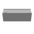 Milbank 4412-GSC3R 4X12x4 Screw Cover Wireway Type 3R UL Listed Steel Knockouts ANSI 61 Gray Quad D Knockout For Lock