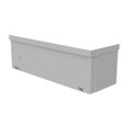 Milbank 4412-GSC3R 4X12x4 Screw Cover Wireway Type 3R UL Listed Steel Knockouts ANSI 61 Gray Quad D Knockout For Lock