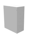 Milbank 243012-SC1 30x12x24 Screw Cover Type 1 UL Listed Steel Knockouts ANSI 61 Gray Cover With Teardrop Slots Mounting Holes In Back