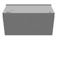 Milbank 6612-GSC3R 6x12x6 Screw Cover Wireway Type 3R UL Listed Steel Knockouts ANSI 61 Gray Quad D Knockout For Lock