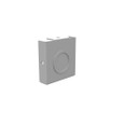 Milbank 22GE Wireway End Type 1 2x2 Screw Cover ANSI 61 Gray Steel Knockouts