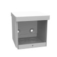 Milbank 444-SC3R 4X4X4 Screw Cover Type 3R UL Listed Steel Knockouts ANSI 61 Gray Quad D Knockout For Lock Emboss Mounting Holes In Back