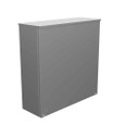Milbank 24248-SC3R-NK-NP 24X8x24 Screw Cover Type 3R UL Listed Steel No Knockouts No Paint Quad D Knockout For Lock Emboss Mounting Holes In Back