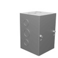 Milbank 464-SC1-NP 6x4X4 Screw Cover Type 1 UL Listed Steel Knockouts No Paint Cover With Teardrop Slots Mounting Holes In Back