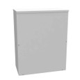 Milbank 243012-SC3R 30x12x24 Screw Cover Type 3R UL Listed Steel Knockouts ANSI 61 Gray Quad D Knockout For Lock Emboss Mounting Holes In Back