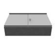 Milbank 443010-CT3R 44X10x30 Hinge Cover Type 3R Steel No Knockouts ANSI 61 Gray Double Doors Padlocking 3 Point Handle Back Panel Weld Studs Drip Shield No Center Post