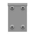 Milbank 464-SC3R 6x4X4 Screw Cover Type 3R UL Listed Steel Knockouts ANSI 61 Gray Quad D Knockout For Lock Emboss Mounting Holes In Back