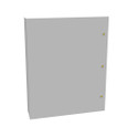 Milbank 24306-LC1 30x6x24 Hinge Cover Type 1 UL Listed Steel No Knockouts ANSI 61 Gray Continuous Hinge Slotted Quarter Turn Latch