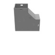 Milbank 22GFL90IS 5.06x2.5x5.06 Wireway Elbow 90 Inside Opening ANSI 61 Gray Steel