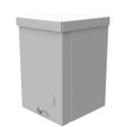 Milbank 464-SC3R-NK 6x4X4 Screw Cover Type 3R UL Listed Steel No Knockouts ANSI 61 Gray Quad D Knockout For Lock Emboss Mounting Holes In Back