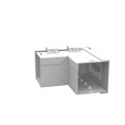 Milbank 22GFL90OS 5.125x2.5x5.125 Wireway Elbow 90 For Hinge Wireway Outside Opening ANSI 61 Gray Steel