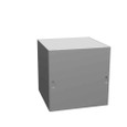 Milbank 666-SC1-NK-NP 6x6x6 Screw Cover Type 1 UL Listed Steel No Knockouts No Paint Cover With Teardrop Slots Mounting Holes In Back