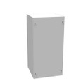 Milbank 6126-SC1-NK 12x6x6 Screw Cover Type 1 UL Listed Steel No Knockouts ANSI 61 Gray Cover With Teardrop Slots Mounting Holes In Back