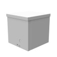 Milbank 666-SC3R 6x6x6 Screw Cover Type 3R UL Listed Steel Knockouts ANSI 61 Gray Quad D Knockout For Lock Emboss Mounting Holes In Back