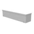 Milbank 4418-GSC3R 4X18x4 Screw Cover Wireway Type 3R UL Listed Steel Knockouts ANSI 61 Gray Quad D Knockout For Lock